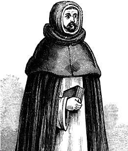 Drawing of a black friar from the monastery