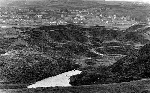 Photo of post-industrial landscape at Bryn Bach, Tredegar