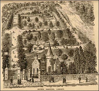 Victorian drawing of Sophia Gardens