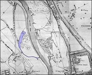 Extract from 1851 map of Cardiff