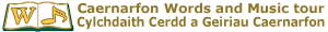 Tour button for Caernarfon words and music tour