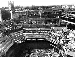 St David's Hall, Cardiff, under construction