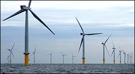 Photo of Gwynt y Mor windfarm
