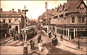 Photo of Colwyn Bay street with tram