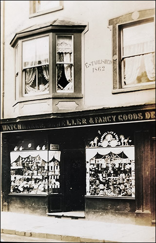 Photo of McGilp family's shop in High Street, Conwy
