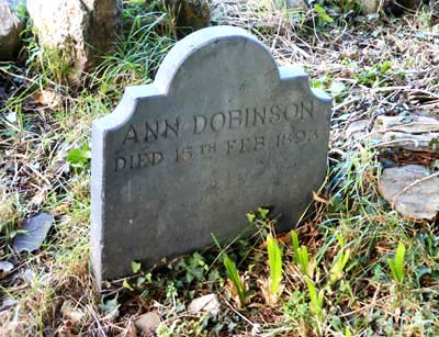 Grave stone of Ann Dobinson