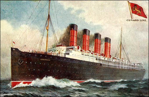 Painting of RMS Lusitania