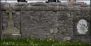 Memorials in Towyn church wall