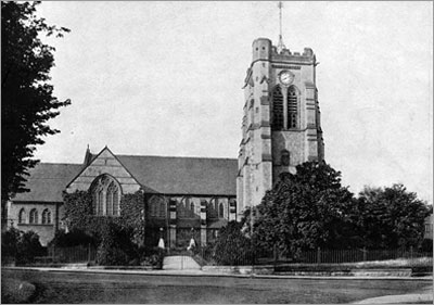Old photo of St Paul's church in Colwyn Bay