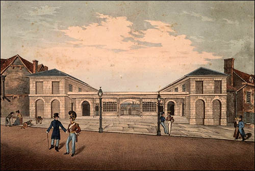 Drawing of previous Abergavenny market hall