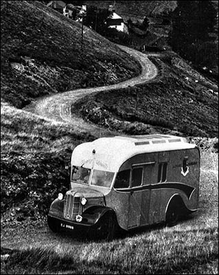 Old photo of Dyfed library van