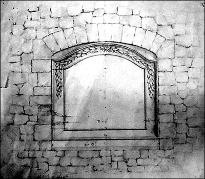 Study drawing of war memorial plaque Study drawing of war memorial plaque