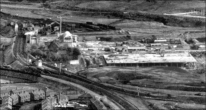 Brynmawr rubber factory under construction in 1948