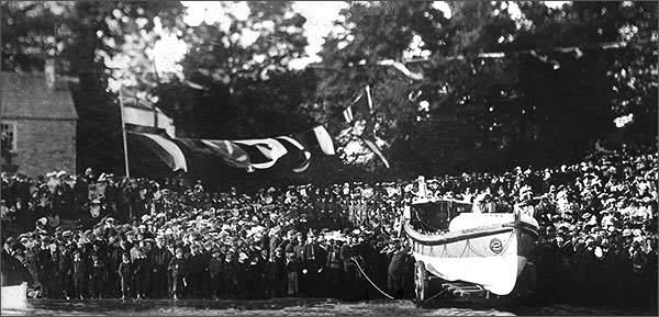 Photo of naming ceremony of new Cardigan lifeboat in 1905
