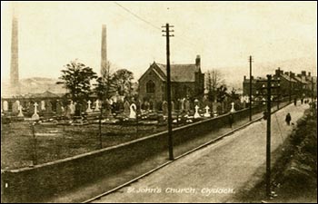 Old postcard of St John's Church, Clydach