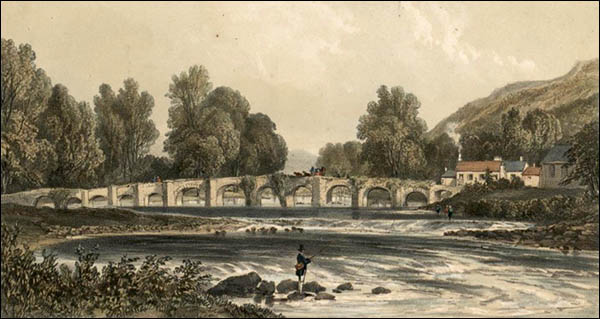 Drawing of Crickhowell bridge c.1865