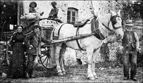 Old photo of Llanyrafon miller Tom Wait and family