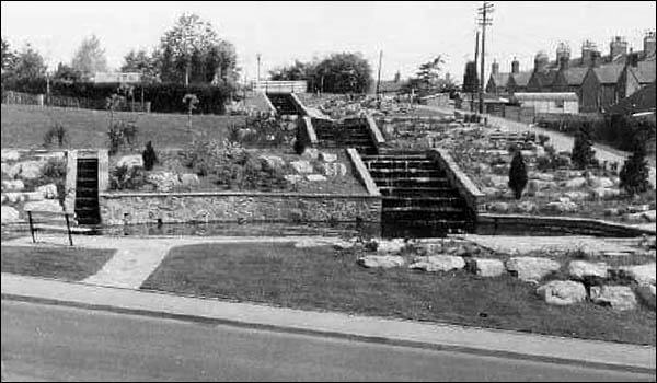 Photo of newly installed Pontnewydd Cascades