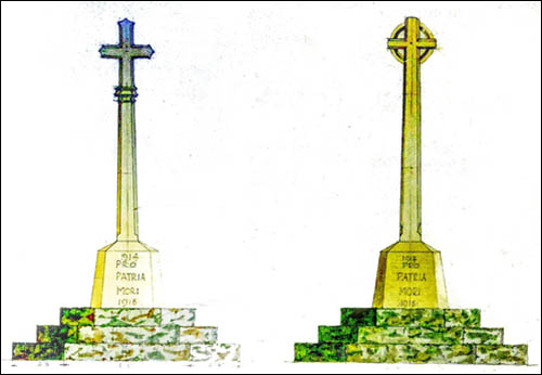 Drawings of proposed Dinas Powys war memorial