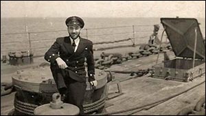Photo of Royden Jandrell on ship
