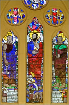 Photo of stained glass window by Wilhelmina Geddes