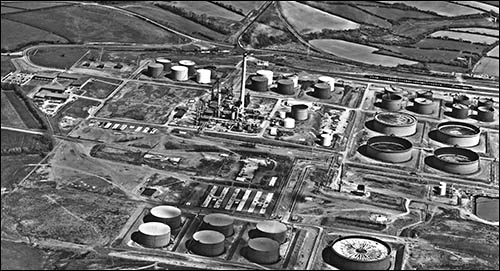 View of Robeston oil refinery in 1977