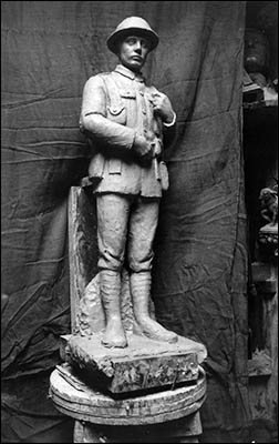Photo of the sculptor's study for Monmouth war memorial