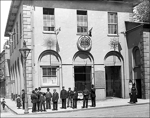 Photo of Neath Town Hall in 1902 Photo of Neath Town Hall in 1902
