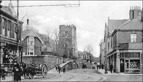Old photo of St Woollos in early 20th century