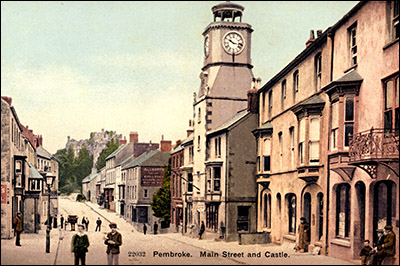 Old postcard showing Pembroke Clock House