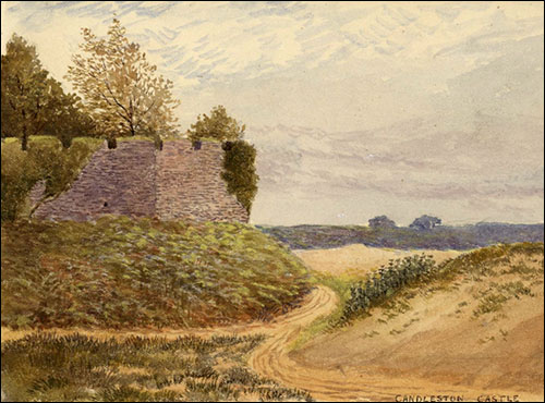 Victorian drawing of Candleston Castle