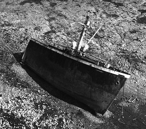 Aerial photo of Samtampa bow in 1948