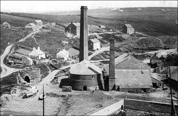 Old photo of Porthgain brickworks