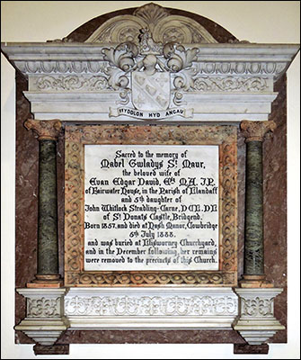 Photo of memorial to Mabel Gwladys St Mawr