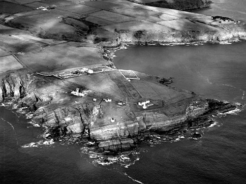Aerial photo of St Ann's Head in 1950