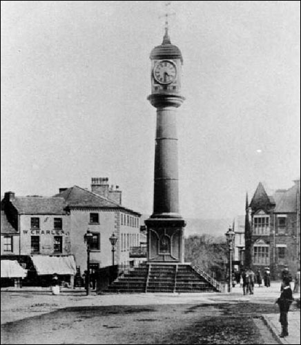 Photo of Tredegar town clock c.1900