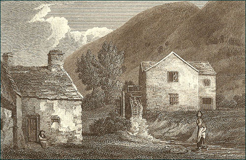 Drawing of Abergwyngregyn mill c.1820