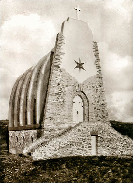 Photo of newly built concrete church, Amlwch