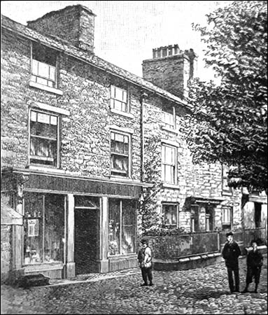 Victorian drawing of Thomas Charles' home in Bala