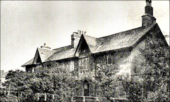 Old photo of Bangor almshouses