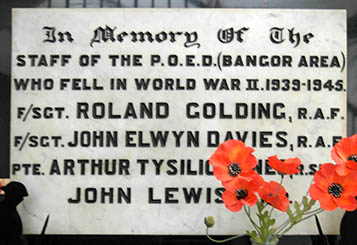 Photo of Bangor post office WW2 memorial