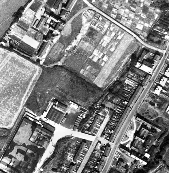 Aerial photo of Bangor workhouse in 1945