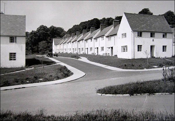 Photo of newly completed houses at Cae Bricks
