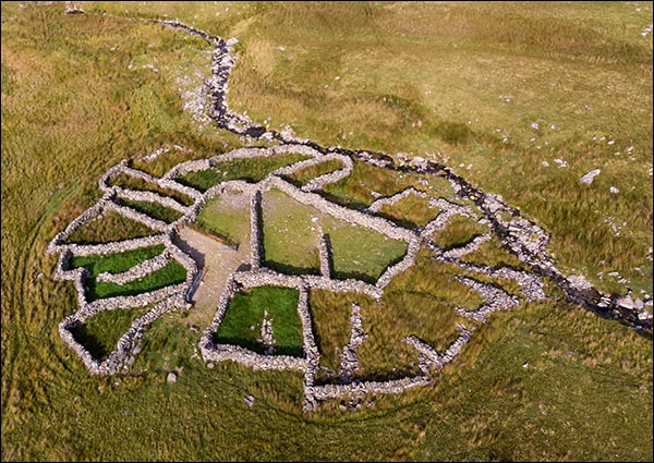 Aerial photo of Buarth Carreg y Gath sheepfold
