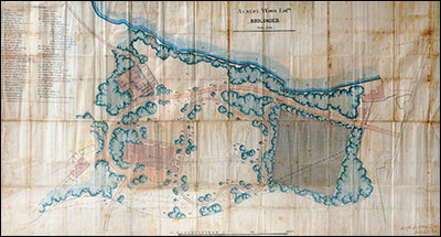 Plan of Bodlondeb gardens in 1870s