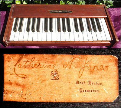 Photo of silent piano-practice keyboard from Bron Hendre