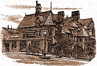 Drawing of Central Hotel in 1890s