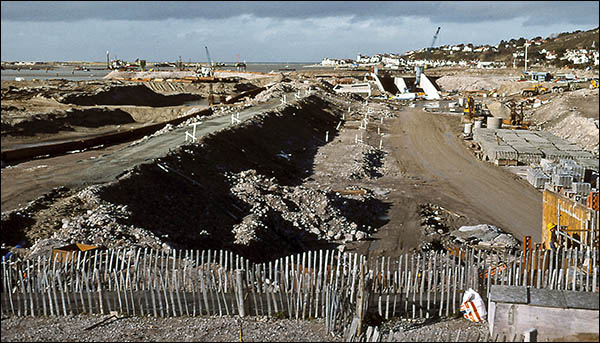 Photo of A55 Conwy Tunnel under construction in 1990