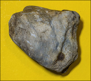 Photo of possible smoothing stone found at Caer Seion