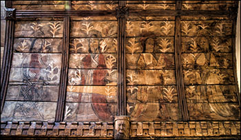 Photo of roof paintings in Gyffin church